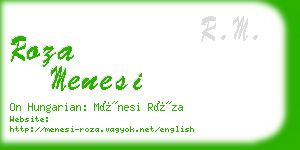 roza menesi business card